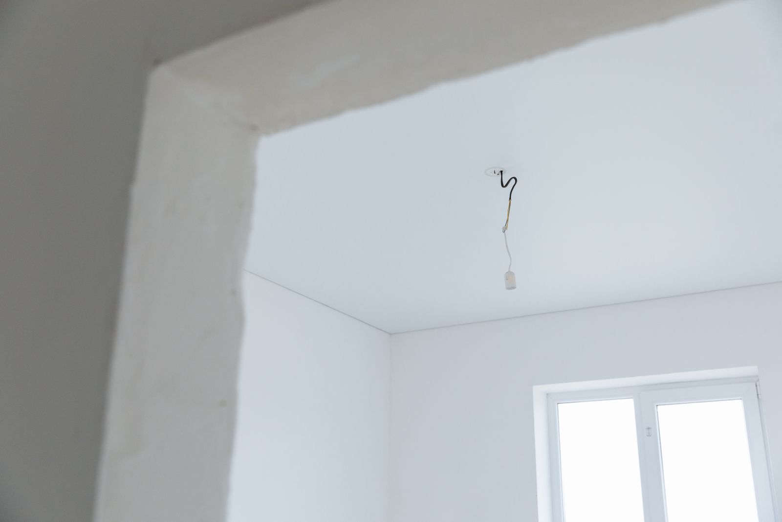 New lighting cable wired in at first fix on a Build Site project